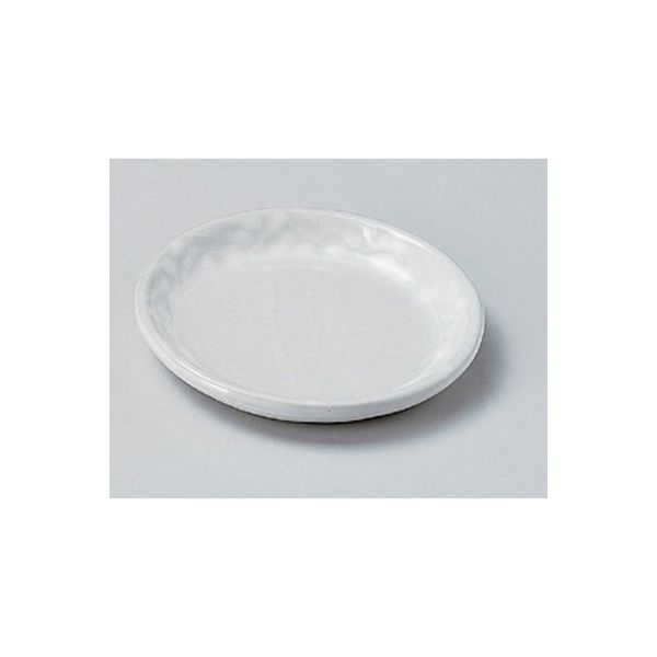 アースモス 美濃焼 小皿 雪格子3.5丸皿 (6個入)（直送品）