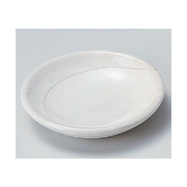 アースモス 美濃焼 小皿 粉引線彫3.0皿 (10個入)（直送品）