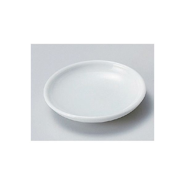 アースモス 美濃焼 小皿 白厚口バタ皿 (20個入)（直送品） - アスクル