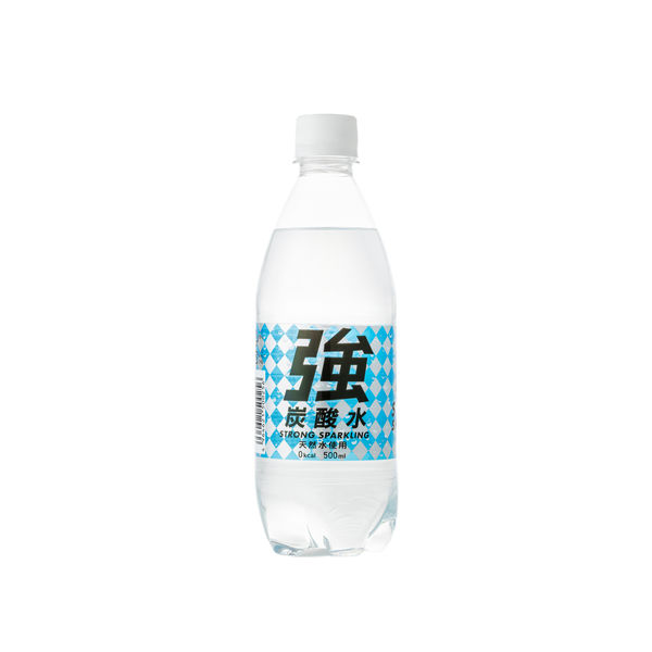 友桝飲料 強炭酸水 ペット 500ml×24 4964621500256 1箱（24P入）（直送