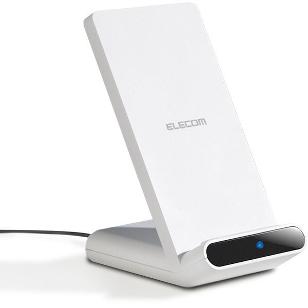 エレコム Qi規格対応ワイヤレス充電器/スタンドQi/5W/2枚コイル