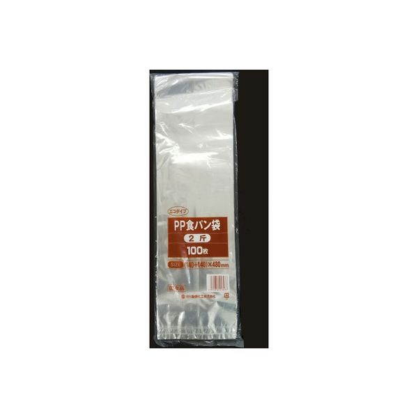 中川製袋化工 PP食パン袋エコタイプ 2斤 S194706 3000枚（100×30）（直送品）