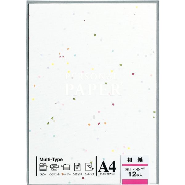 マルアイ OA用紙 和紙 W9 OA-W9 10袋（120枚：12枚入×10）（直送品 
