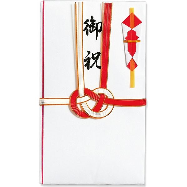 マルアイ 祝金封 赤白耳金7本結切 御祝 キ-121 1セット(20枚 マルアイ 祝金封 赤白耳金7本結切 御祝 キ-121 1セット(20枚
