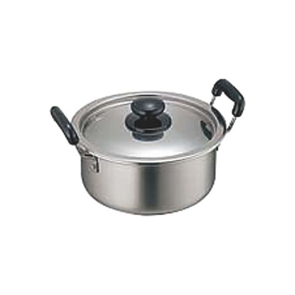カンダ 18-0モリブデン実用鍋 両手 39cm(21.0L) 389035 1個 - アスクル