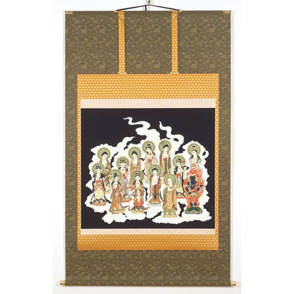 阿波掛軸堂 十三佛（横物）肉筆画 K-03（直送品） - アスクル
