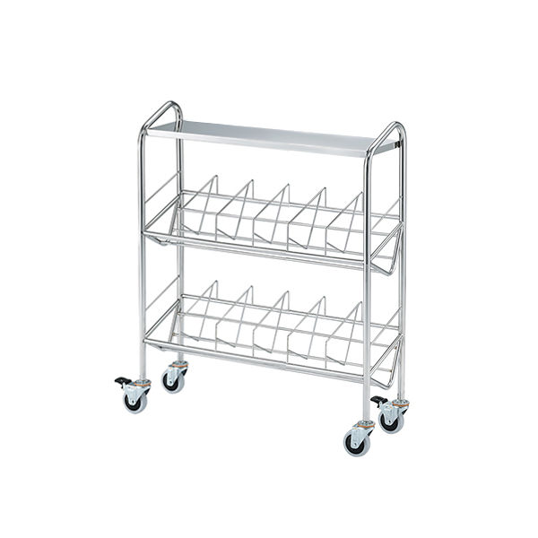 アズワン カルテワゴン(筆記台付き・パイプタイプ) 60P-NS 1台 7-7693-04（直送品）