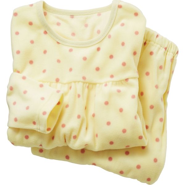 セシール セシール 水玉フリースTタイプパジャマ アイボリー 3L NI-831（取寄品） - アスクル