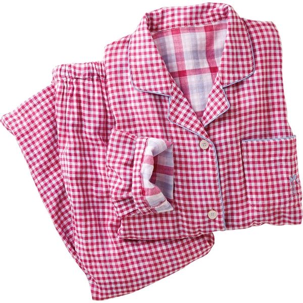 セシール シャツパジャマ B（ピンク系：ギンガムチェック） LL NW-205（取寄品）