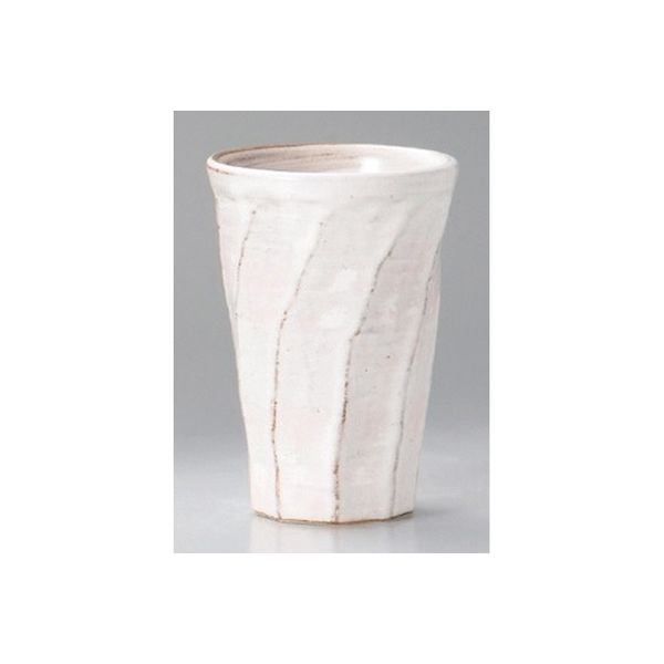 アースモス 美濃焼 粉引ねじりカップ utw-35309632 （5個入）（直送品）