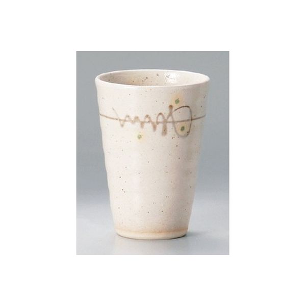アースモス 美濃焼 粉引線紋フリーカップ utw-34605711 （4個入）（直送品）