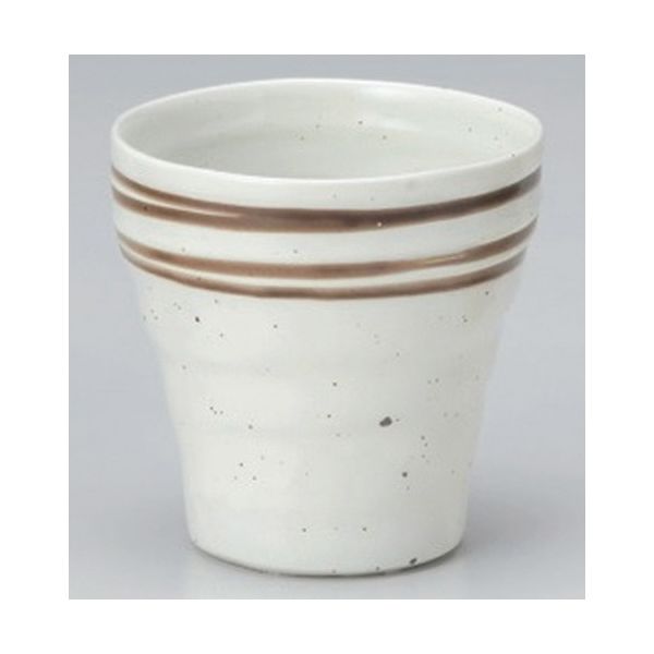 アースモス 美濃焼 白釉ラインフリーカップ utw-35226213 （6個入）（直送品）