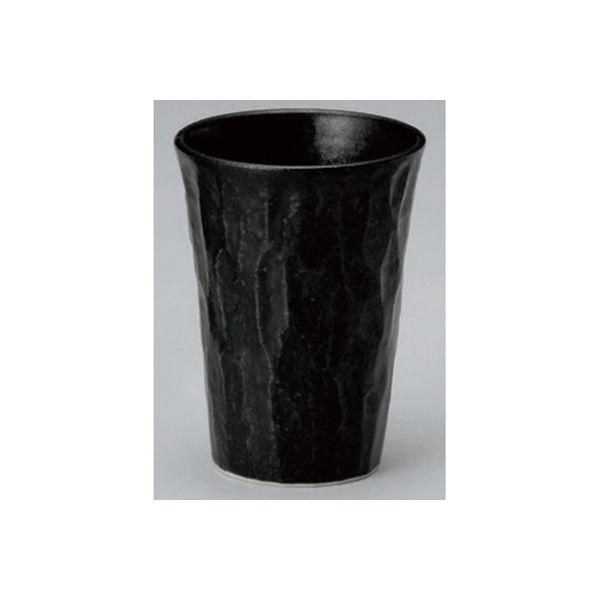 アースモス 美濃焼 黒釉ソギフリーカップ utw-35017633 （7個入）（直送品）