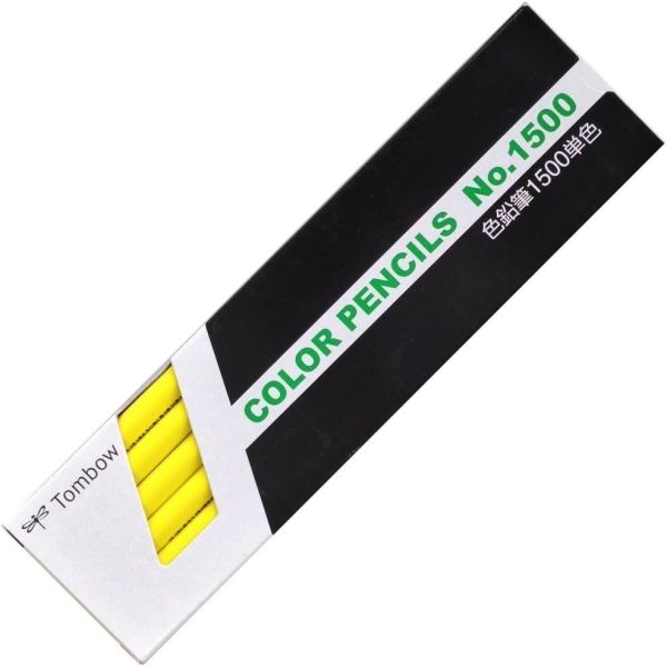トンボ鉛筆 色鉛筆 単色 れもん色 1500-02 1ダース（12本）