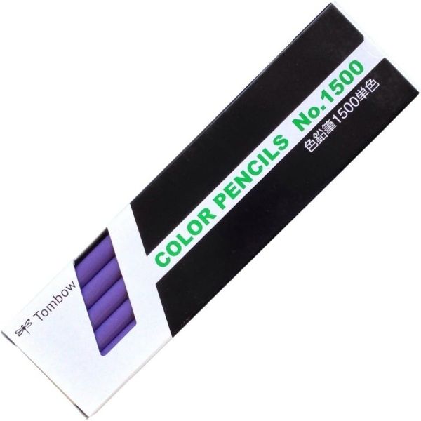 トンボ鉛筆 色鉛筆 単色 藤紫 1500-20 1ダース（12本）