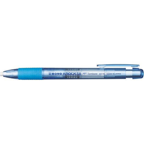 トンボ鉛筆 ホルダー消しゴムモノ３．８透明ブルー EH-KE40 1セット