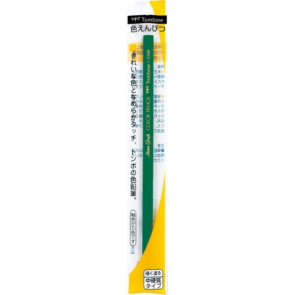 トンボ鉛筆 色鉛筆１５００緑パック BCX-107 1セット（5個）