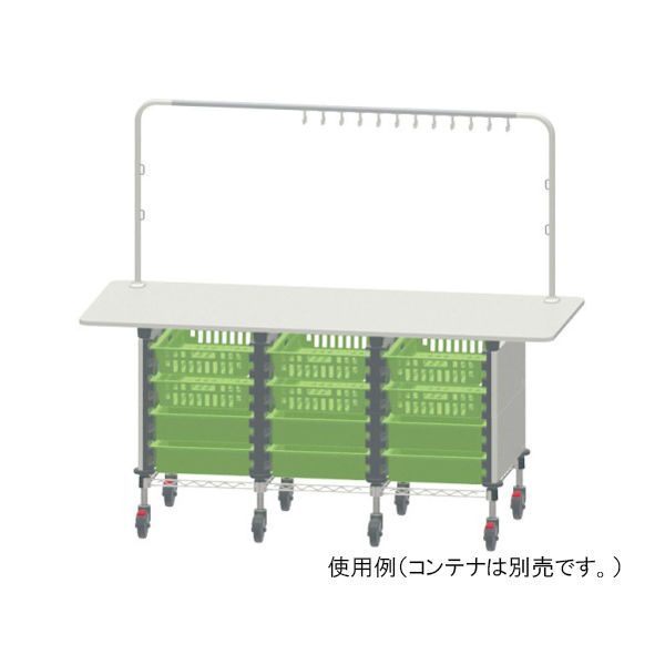 河淳 KSO作業台(18075ー46用)3列 ハンガー奥 ホワイト MWT019HT 1個 62-2702-91（直送品）