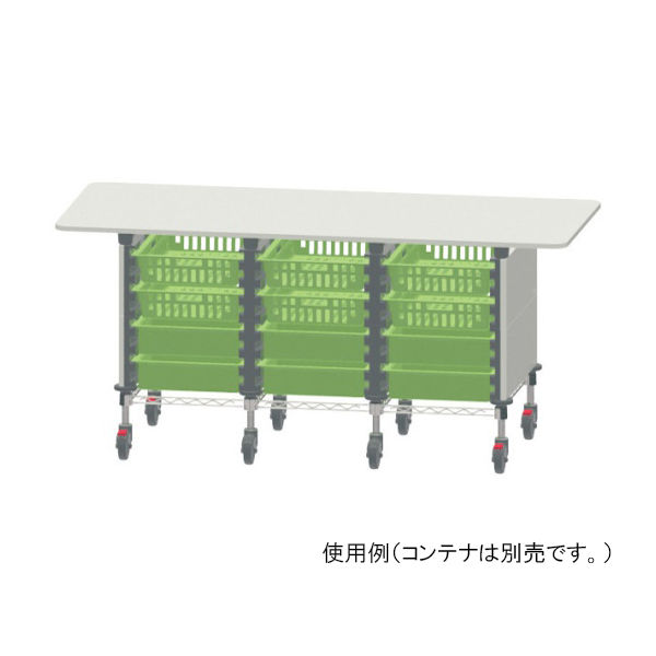 河淳 KSO作業台(18075ー46用)3列 ハンガー無 ホワイト MWT005HT 1個 62-2702-89（直送品）