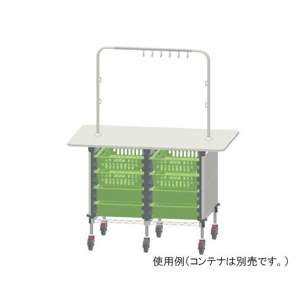 河淳 KSO作業台(12575ー46用)2列 ハンガー中 ホワイト MWT009HT 1個 62-2702-81（直送品）