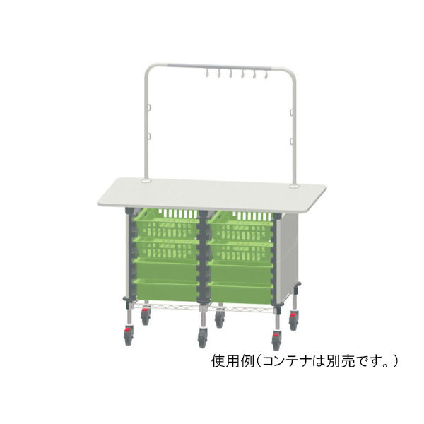 河淳 KSO作業台(12575ー46用)2列 ハンガー奥 ホワイト MWT016HT 1個 62-2702-82（直送品）