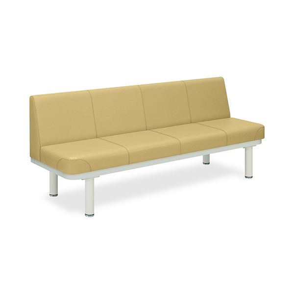 590型ソファー・背付き(01) 座幅40(全幅58)×長さ120×座高43(全高77)cm アイボリー TB-590-01 1台（直送品）