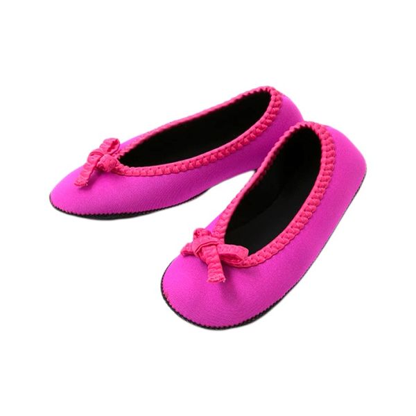 ヘルメット潜水 クロッツ ルームシューズ リボン付き ピンク XL HC-009 1足 61-9951-64（直送品）