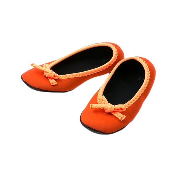 ヘルメット潜水 クロッツ ルームシューズ リボン付き オレンジ M HC-009 1足 61-9951-68（直送品）