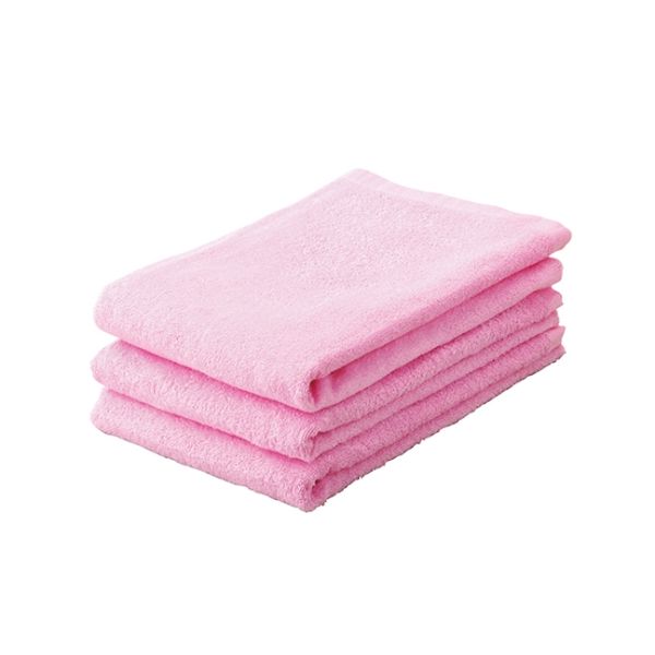 ケアファッション バスタオル(3枚組) ピンク 約60×120cm 39013-11 1組(3枚) 61-7385-59（直送品）