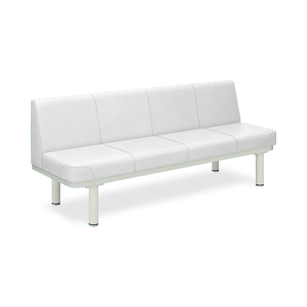 高田ベッド製作所 590型ソファー・背付き(02) 座幅40(全幅58)×長さ180×座高48(全高82)cm 白 TB-590-02 1台（直送品）