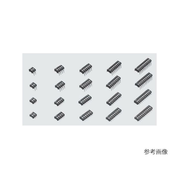 スライドスイッチ DIP型 4極 フラットノブ 洗浄タイプ(テープシール有り) スルーホールピン CFS-0400C 1個（直送品）