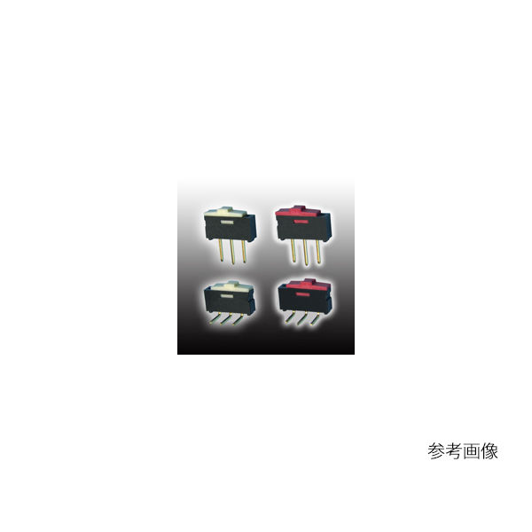 ニデックコンポーネンツ ジャンパスイッチ 1回路 2接点 PC端子(ライトアングル) 赤 CL-SA-12C4-22 1個（直送品）