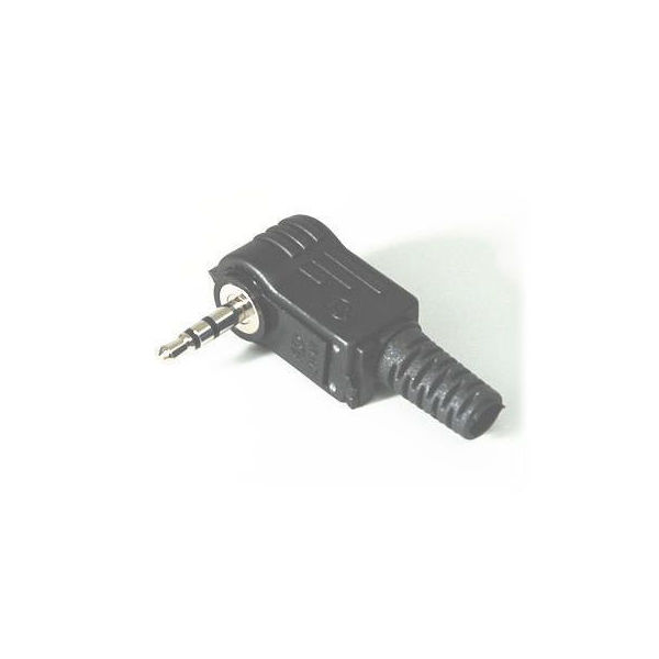 マル信無線電機 2.5mmステレオプラグ L型 MP023LN 1個 63-3072-70（直送品）