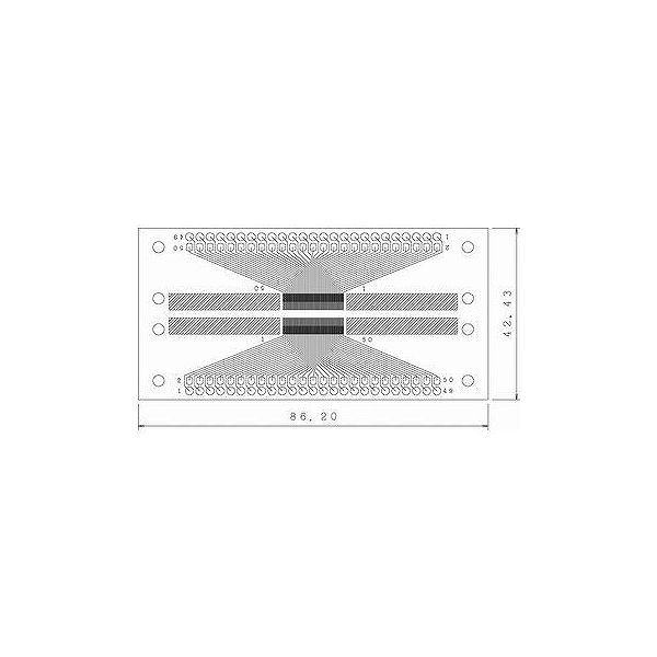 サンハヤト（Sunhayato） コネクター変換基板 SMTコネクター 50ピン×2列0.3mm CKS-310 1枚 63-3188-03（直送品）