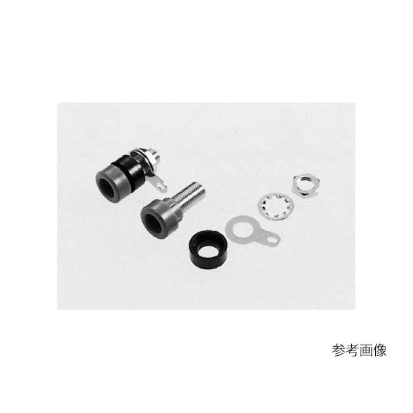 マックエイト パネル用 バナナプラグ用ジャック 赤(10本入) BR-1-Gアカ 1袋(10本) 63-3122-34（直送品）