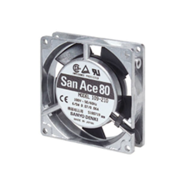 山洋電気 ACファン San Ace 80 AC100V(80mm×20mm厚) 109-210 1個 63-3115-67（直送品）