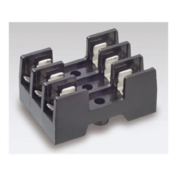 サトーパーツ ベースヒューズホルダー 適合サイズ:Φ6.4×30mm Φ6.35×30mm 3極 F-3321-N-3P 1個（直送品）