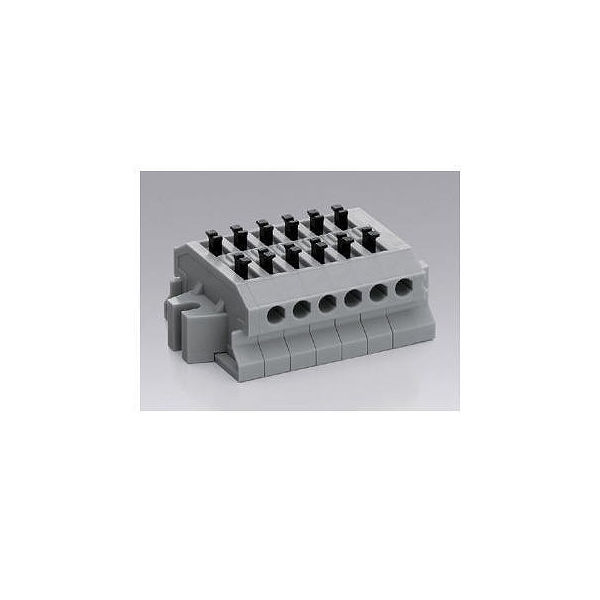 サトーパーツ スクリューレス端子台 中継型(1極2線式) 6極 ML1700A-6P 1個 63-3090-90（直送品）