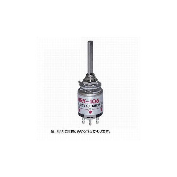 NKKスイッチズ ロータリースイッチ 1回路2-6接点 MRY-106 1個 63-3149-56（直送品）