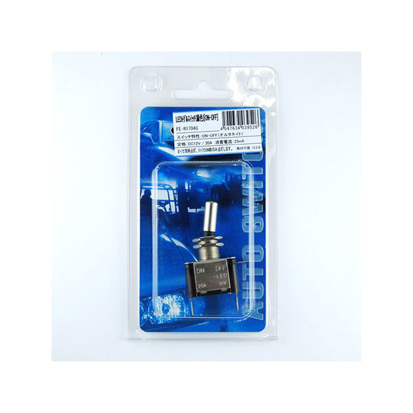 LINKMAN LEDトグルスイッチ(緑色)(ONーOFF) FE-R1704G 1個 63-3055-87（直送品）