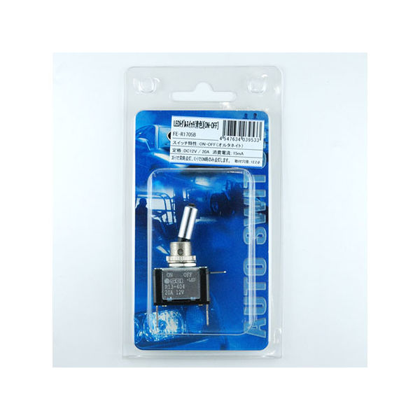 LINKMAN LEDトグルスイッチ(青色)(ONーOFF) FE-R1705B 1個 63-3055-88（直送品）
