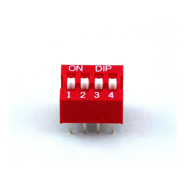 LINKMAN DIPスイッチ 4極 DS-04-V 1個 63-3056-03（直送品）