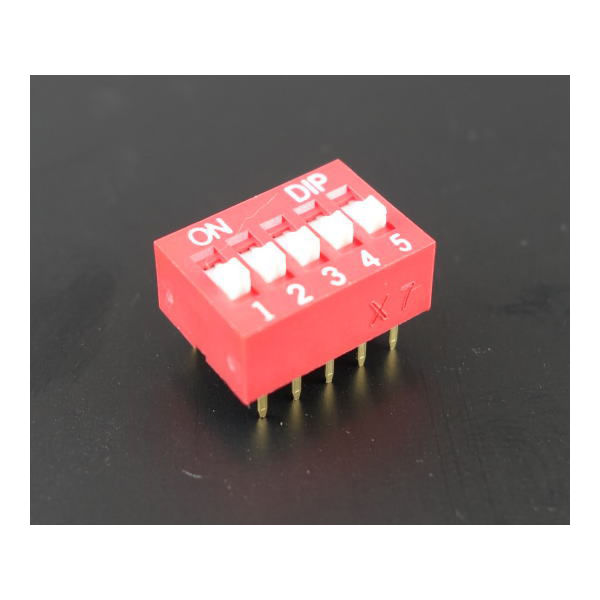 LINKMAN DIPスイッチ 5極 DS-05-V 1個 63-3075-98（直送品）