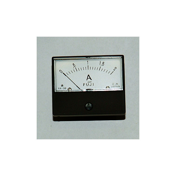 富士計測器 パネルメーター アナログ電流計 DC2A FA38BDC2A 1個 63-3173-32（直送品）