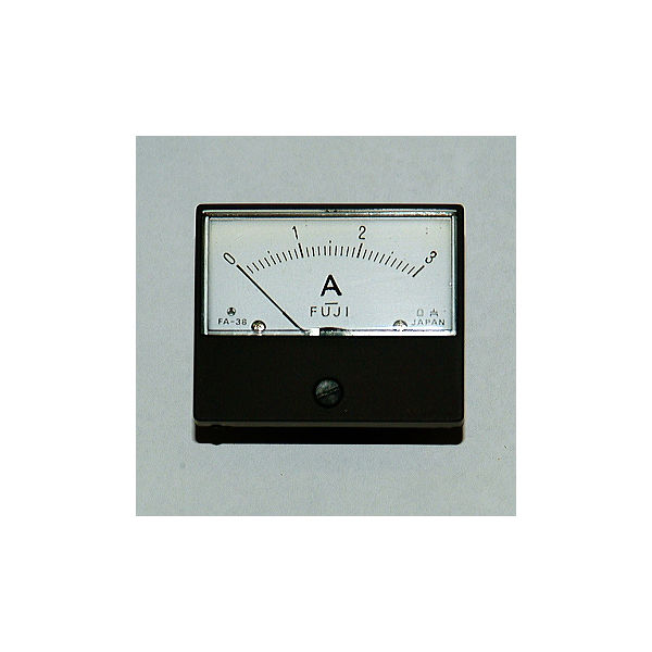 富士計測器 パネルメーター アナログ電流計 DC3A FA38BDC3A 1個 63-3173-33（直送品）