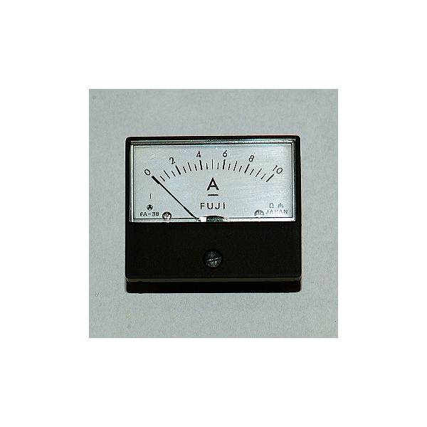 富士計測器 パネルメーター アナログ電流計 DC10A FA38BDC10A 1個 63-3173-34（直送品）