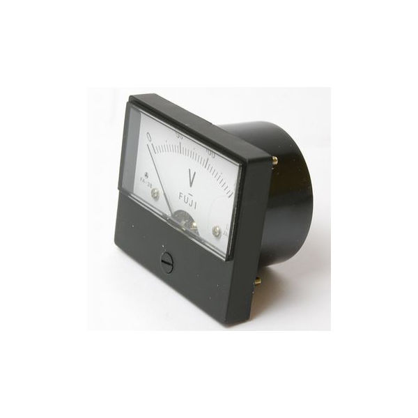 富士計測器 パネルメーター アナログ電圧計 DC150V FA38BDC150V 1個 63-3177-83（直送品）