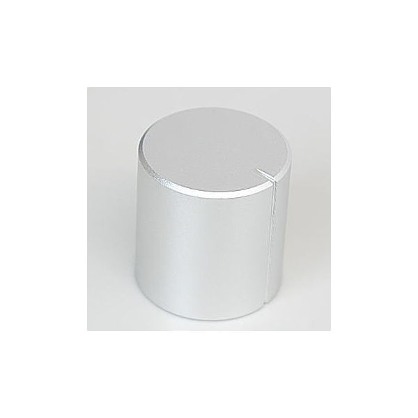 LINKMAN アルミ製ツマミ シルバー 20Φ シャフト6.1Φ 20X21BPS-7 1個 63-3106-80（直送品）