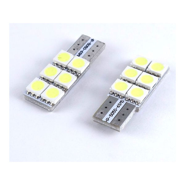 LINKMAN T10無極性バルブ(白・キャンセラー内蔵) 12V/150mA 白 HC-T10-6-5050SMD-C-1 1個（直送品）