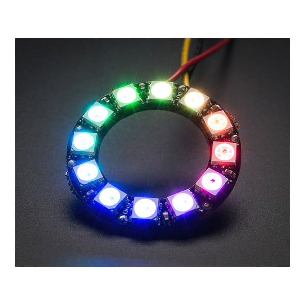 Adafruit Industries NeoPixel Ring 12連フルカラーシリアルLED 1643 1個 63-3077-58（直送品）